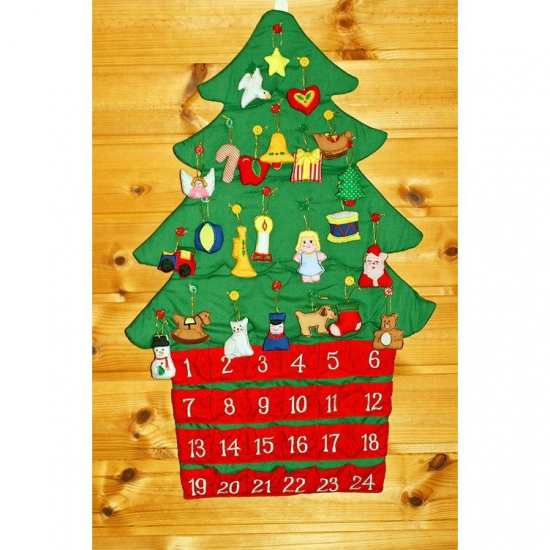 ギフトセット 布のアドベント カレンダー 壁掛けクリスマスツリー 